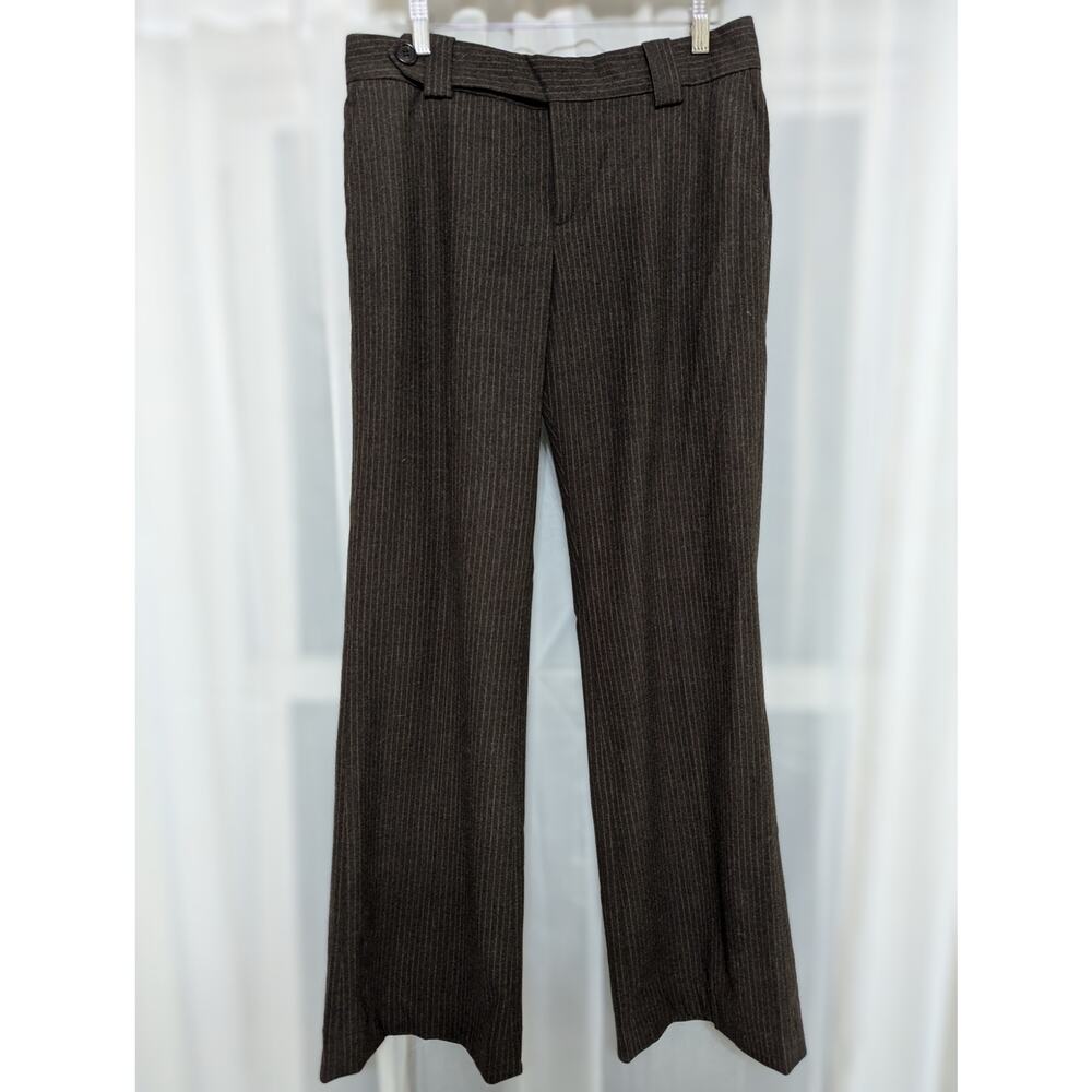Pink Tartan Mid-Rise Wide Leg Wool Pants - Size 10/12